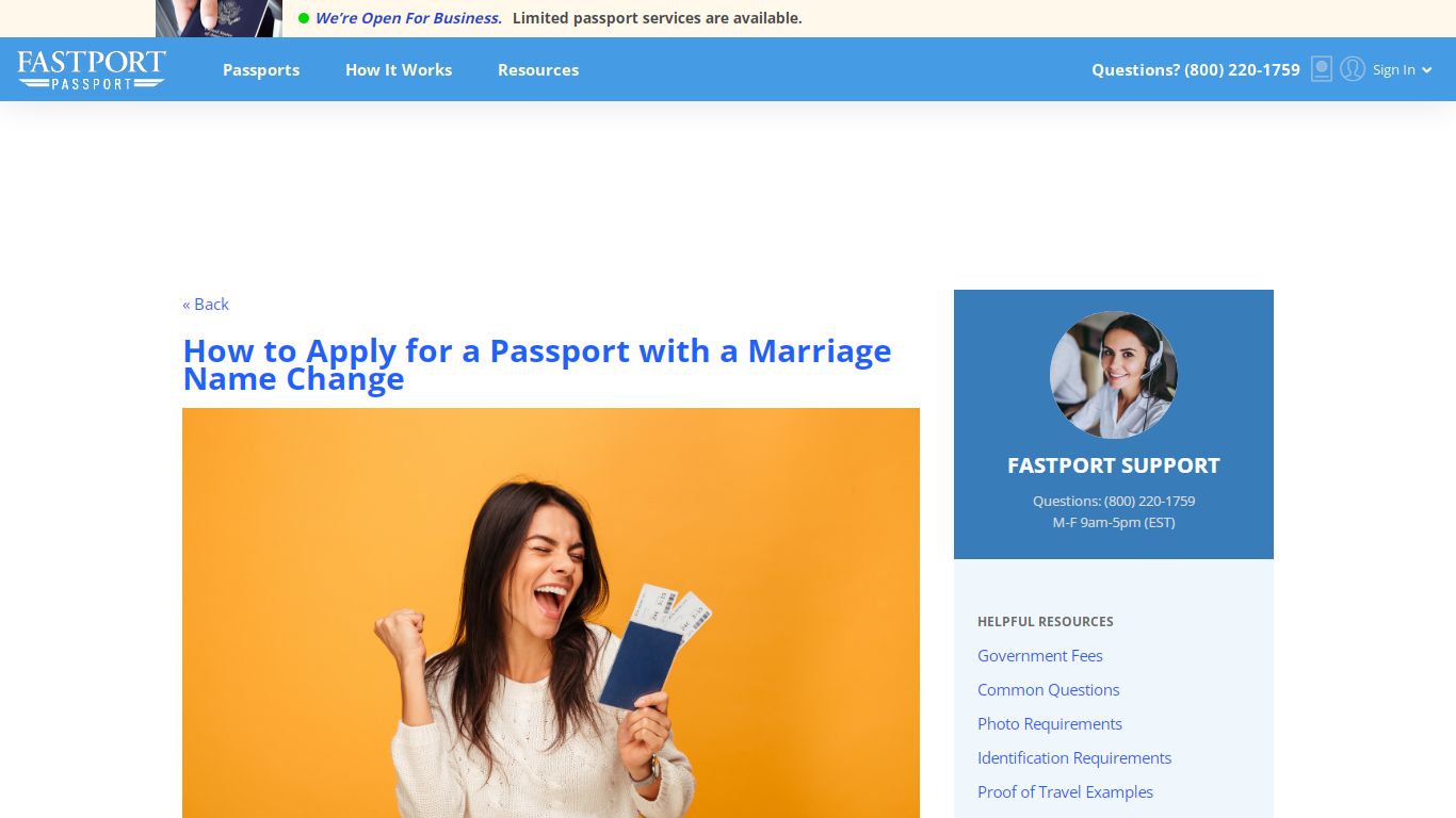 How to Apply for a Passport with a Marriage Name Change